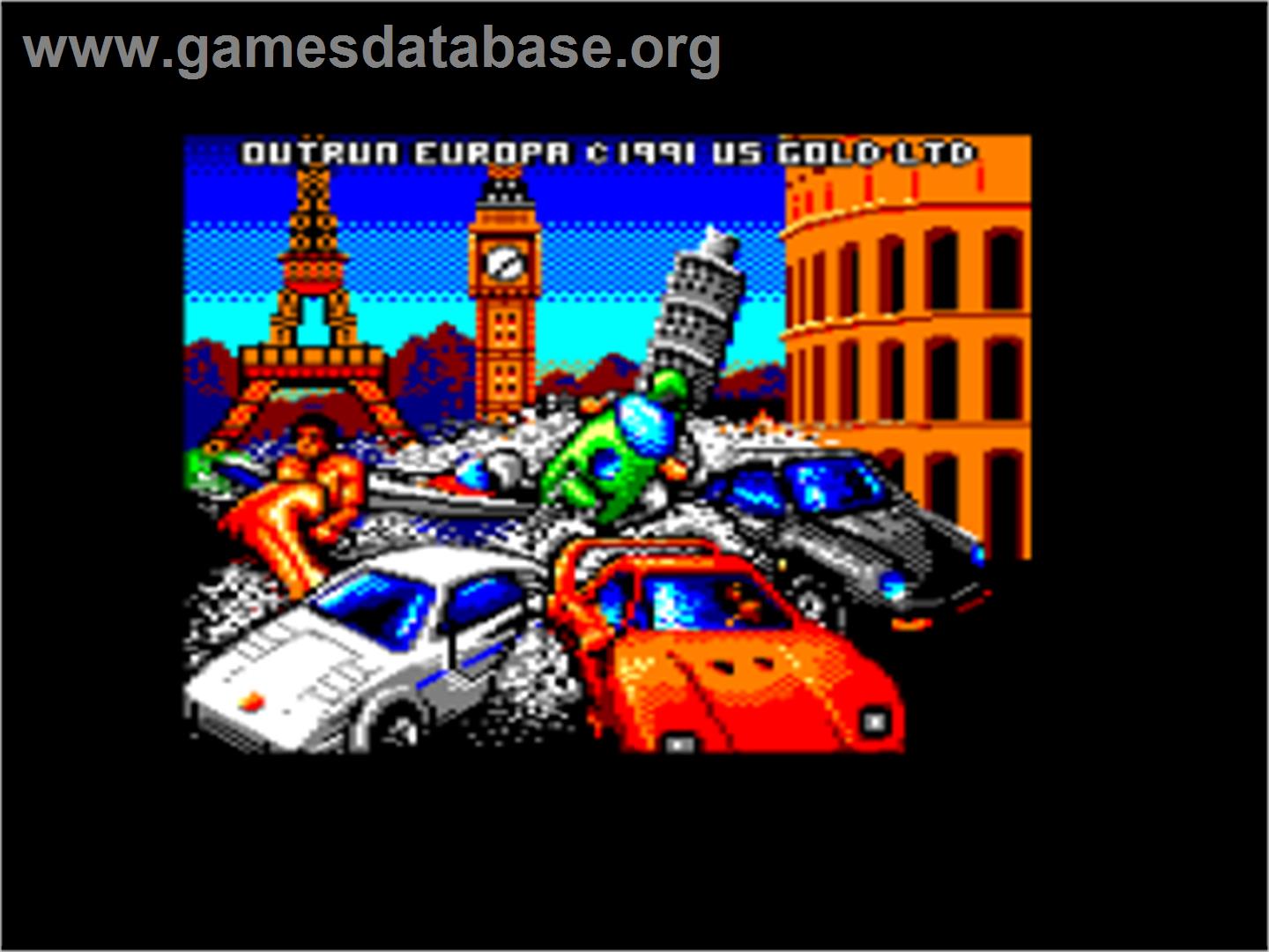 Out Run Europa - Amstrad CPC - Artwork - Title Screen