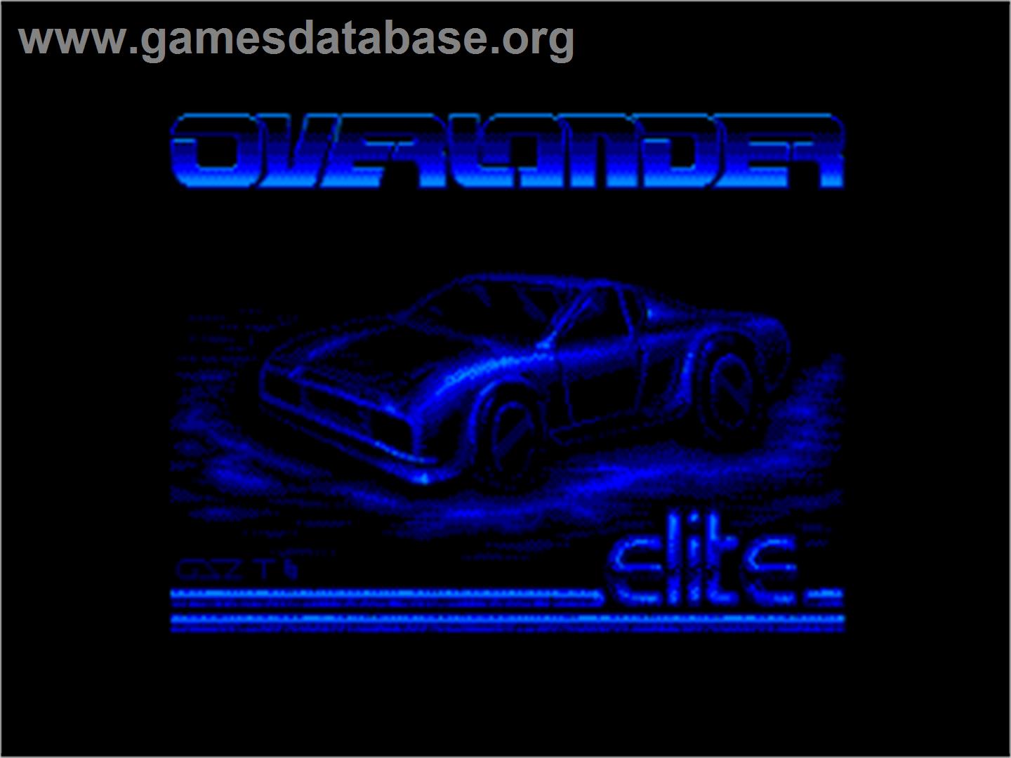 Overlander - Amstrad CPC - Artwork - Title Screen