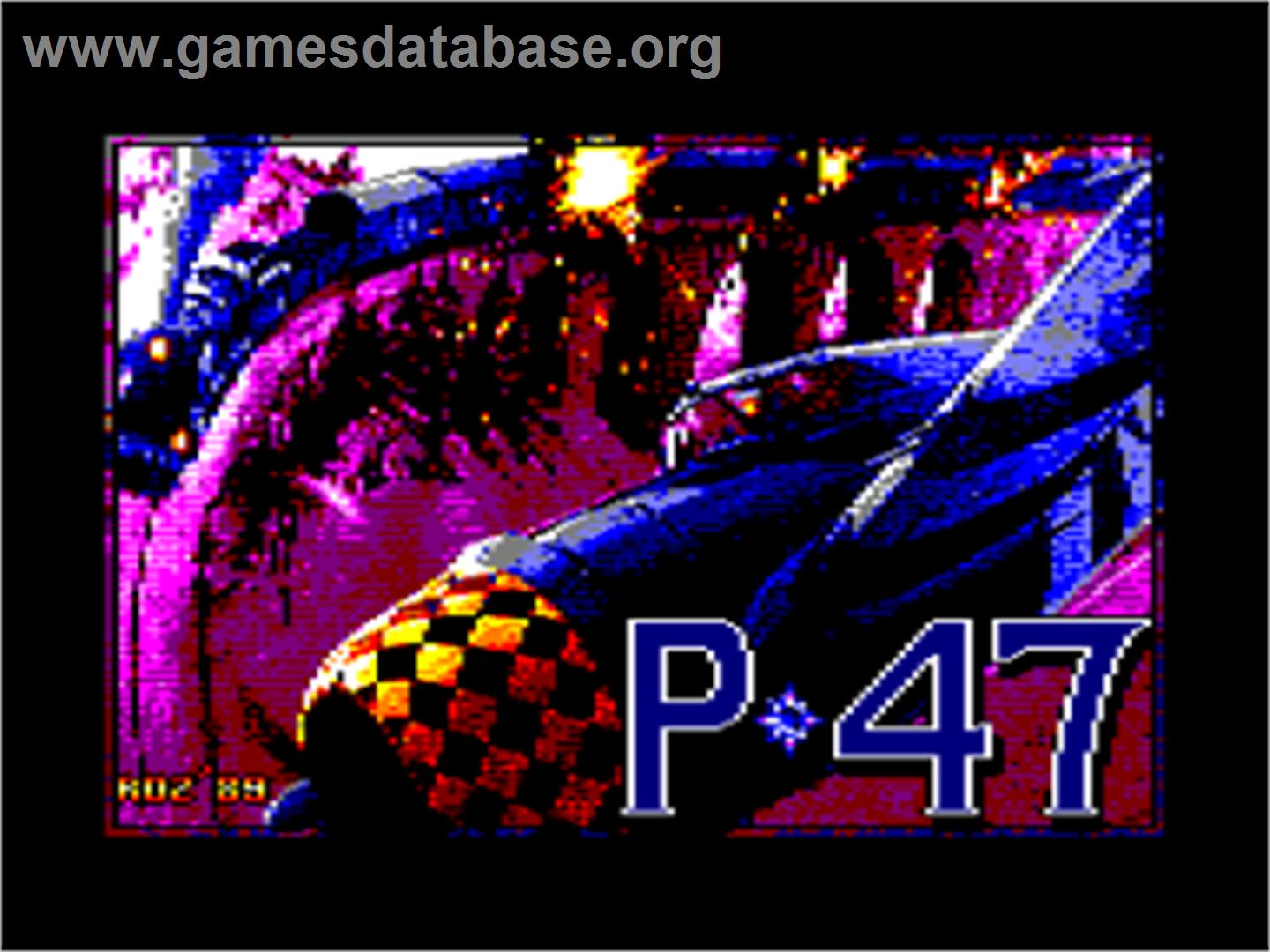 P-47 Thunderbolt: The Freedom Fighter - Amstrad CPC - Artwork - Title Screen