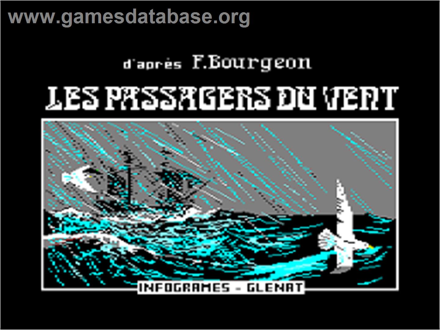 Passengers on the Wind - Amstrad CPC - Artwork - Title Screen