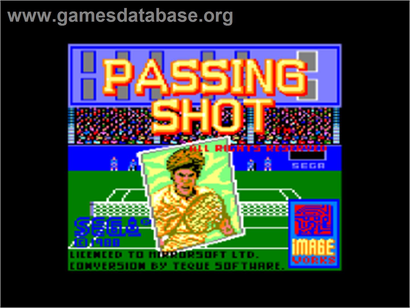 Passing Shot - Amstrad CPC - Artwork - Title Screen