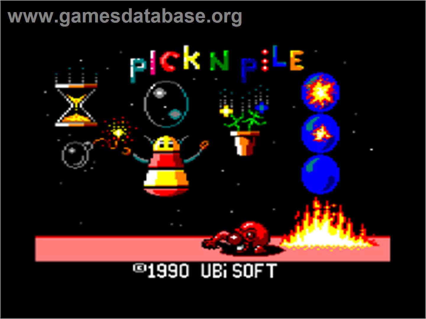 Pick 'n' Pile - Amstrad CPC - Artwork - Title Screen