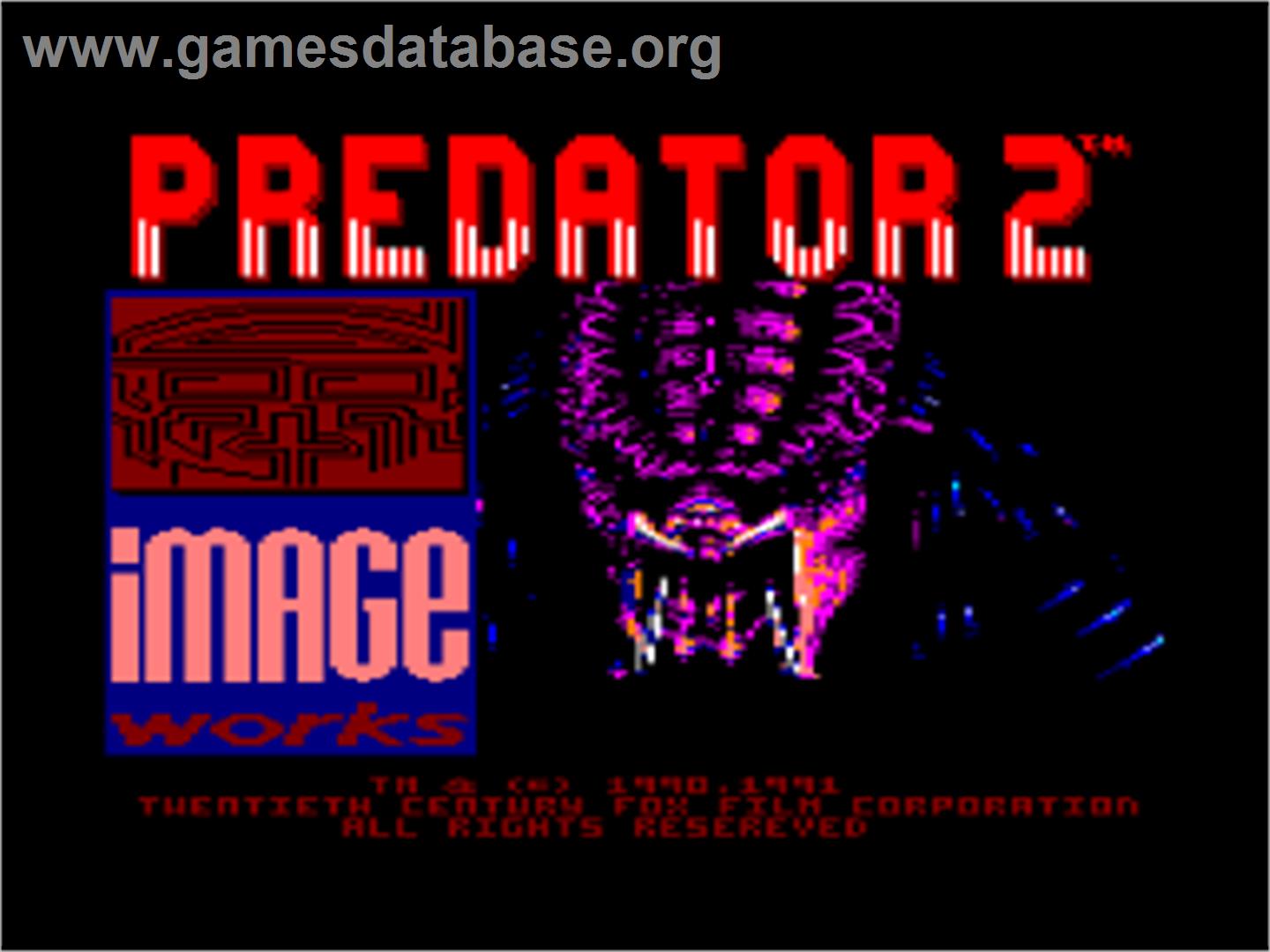 Predator 2 - Amstrad CPC - Artwork - Title Screen
