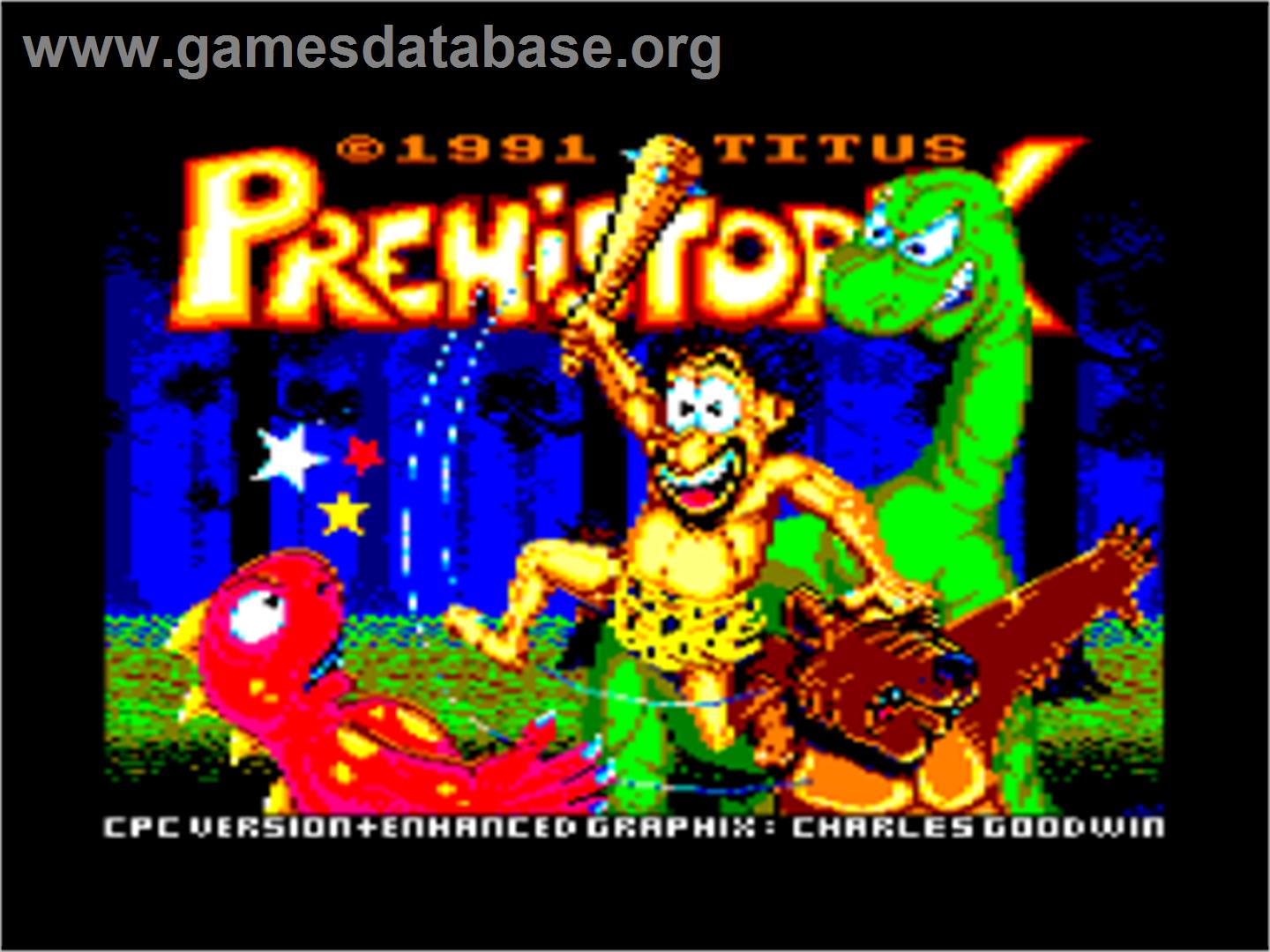 Prehistorik - Amstrad CPC - Artwork - Title Screen