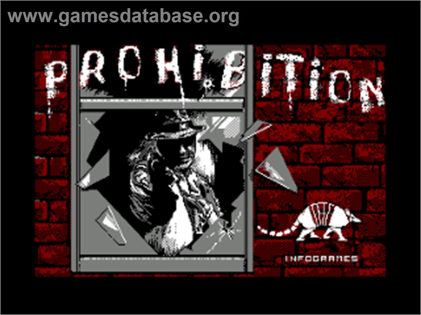 Prohibition - Amstrad CPC - Artwork - Title Screen