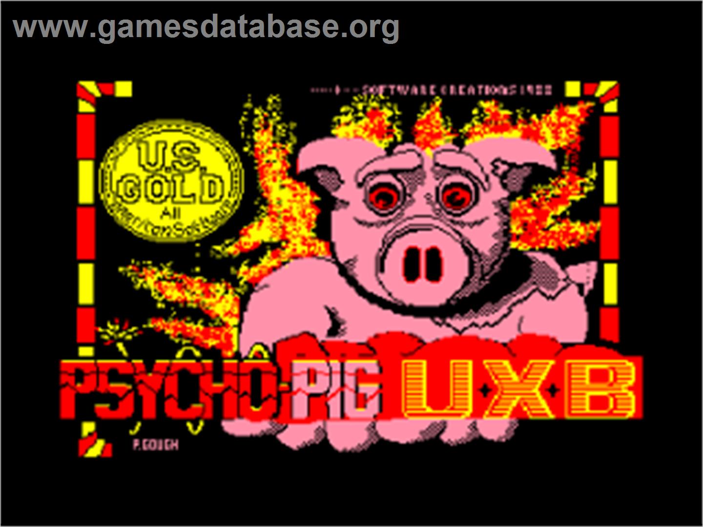 Psycho Pigs UXB - Amstrad CPC - Artwork - Title Screen