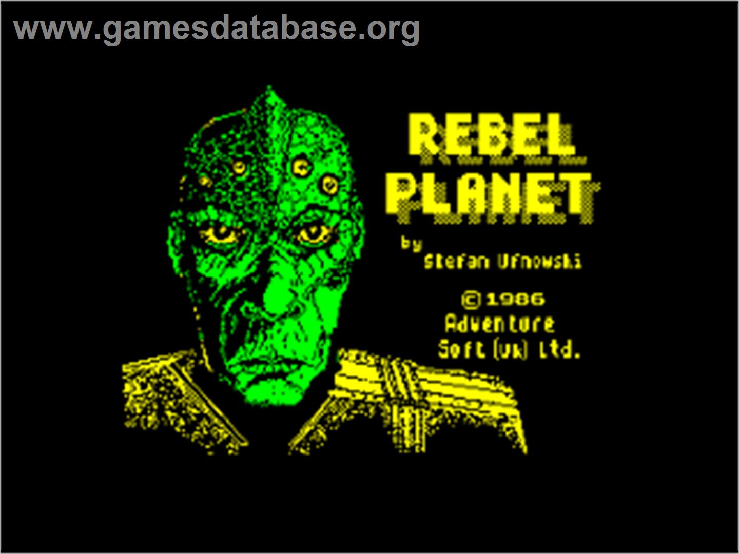 Rebel Planet - Amstrad CPC - Artwork - Title Screen