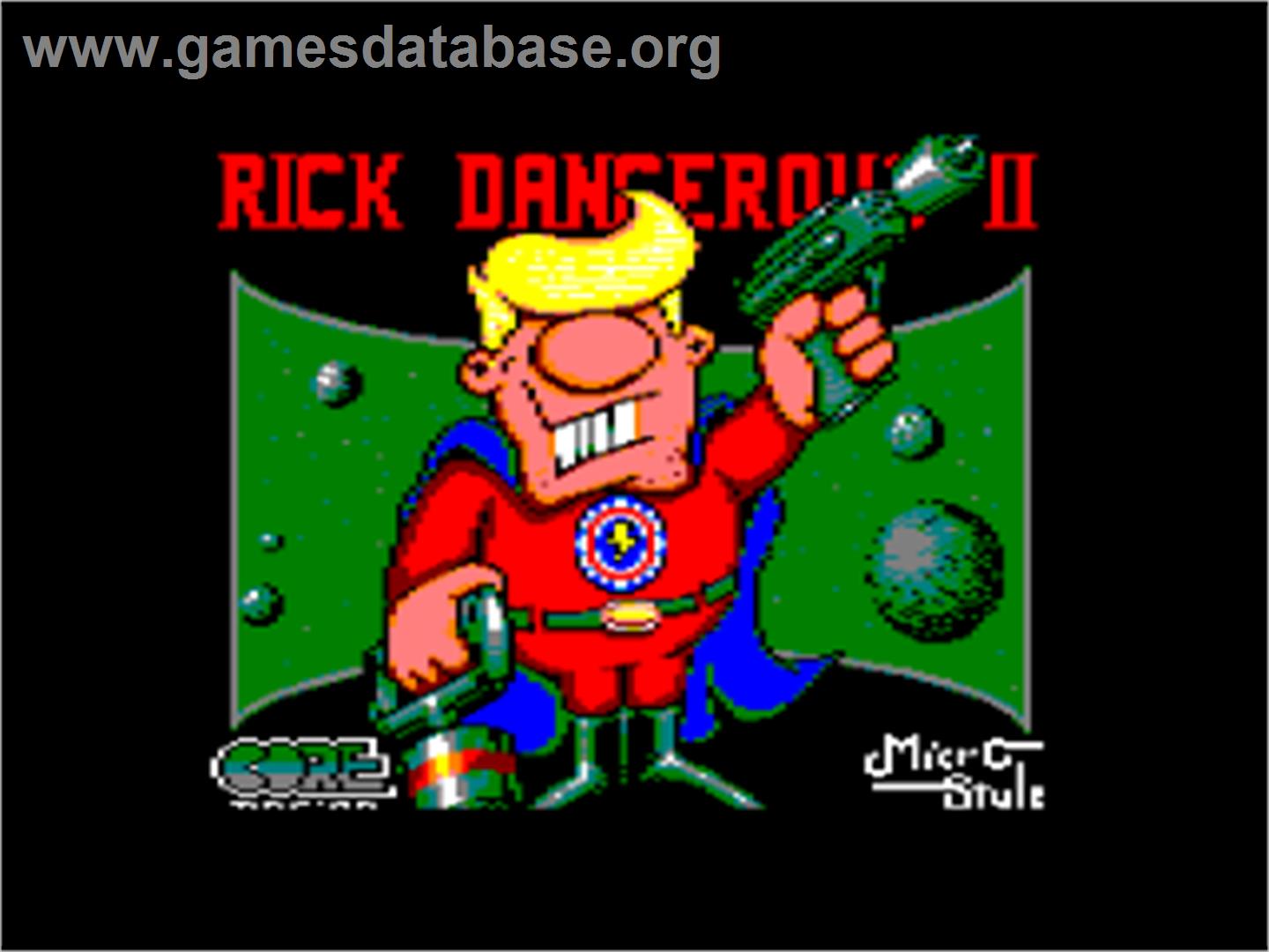 Rick Dangerous 2 - Amstrad CPC - Artwork - Title Screen