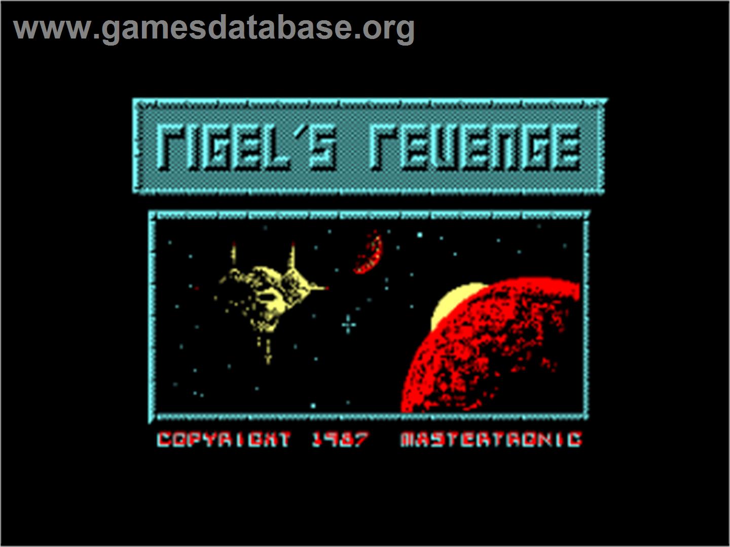 Rigel's Revenge - Amstrad CPC - Artwork - Title Screen