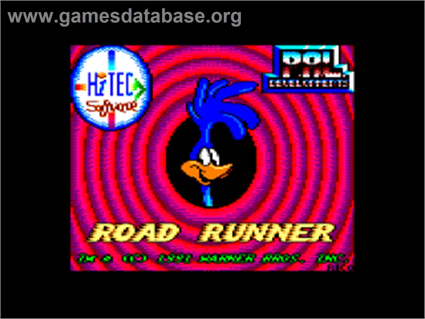 Road Runner and Wile E. Coyote - Amstrad CPC - Artwork - Title Screen