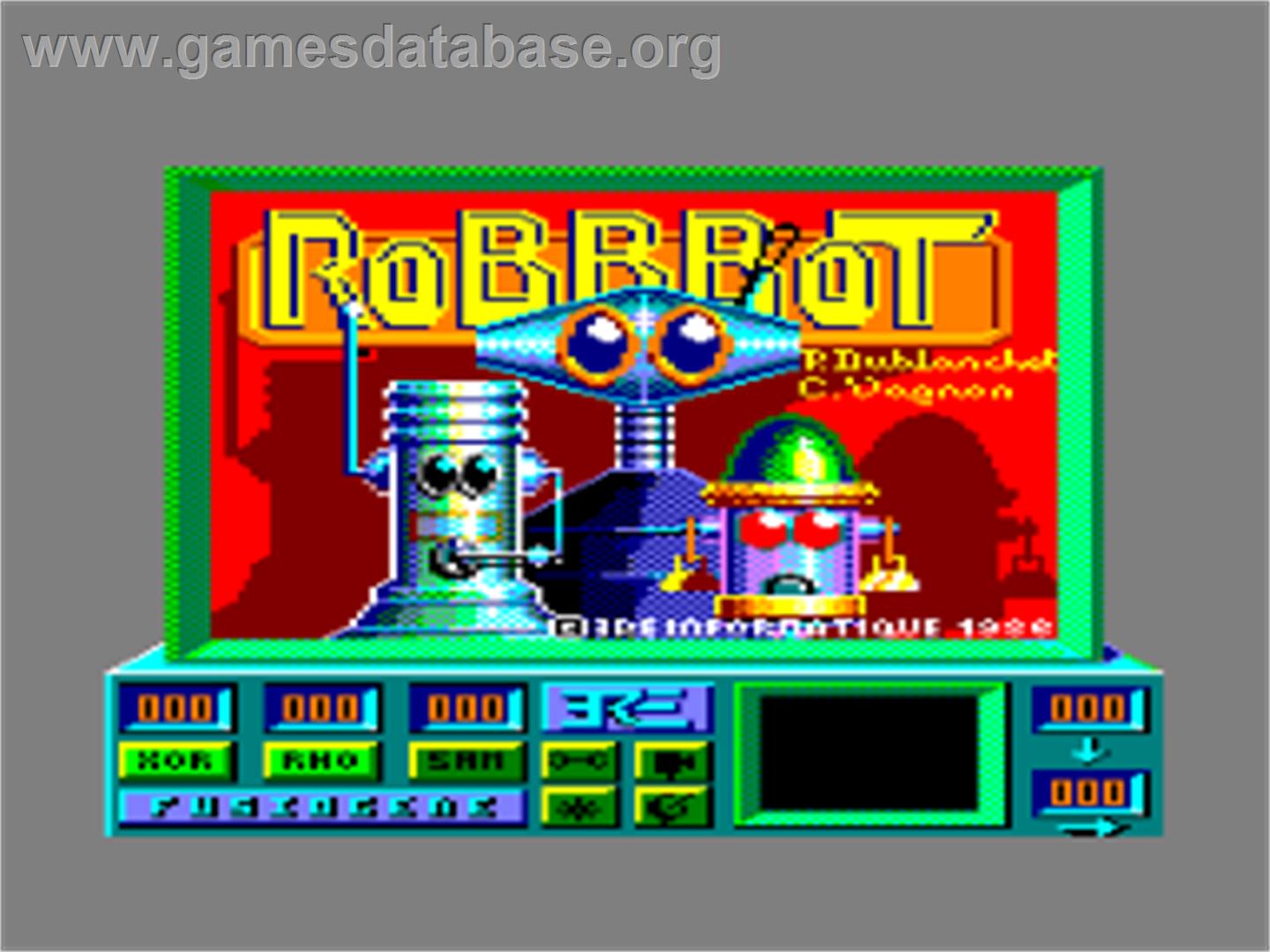 Robbbot - Amstrad CPC - Artwork - Title Screen