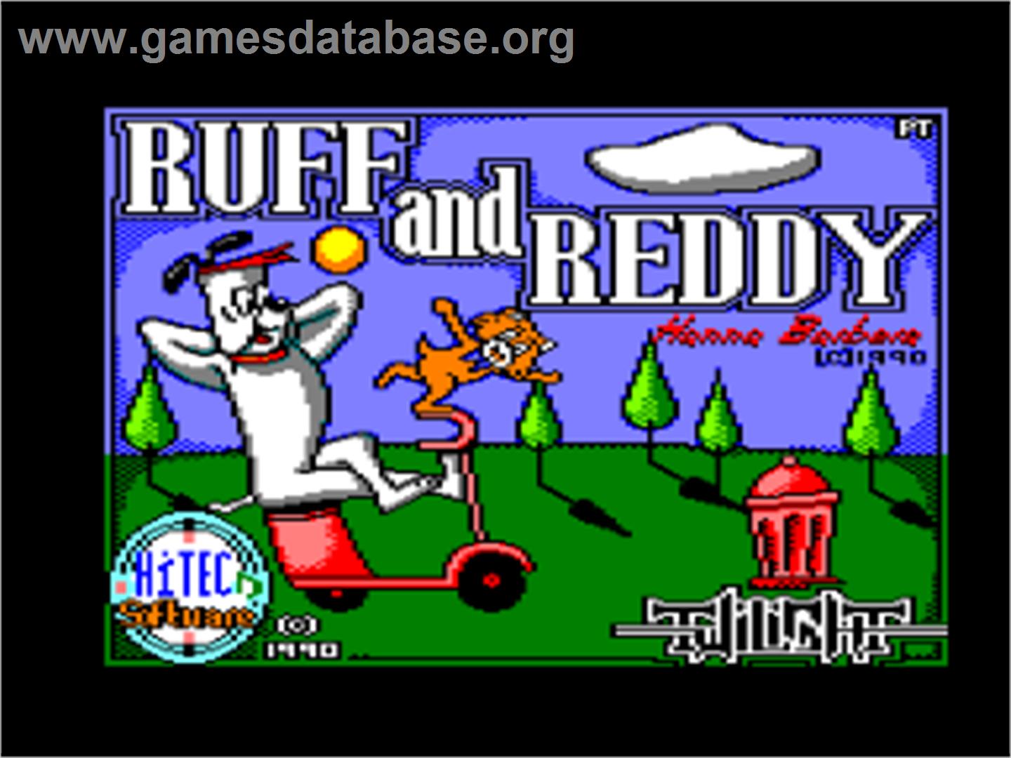 Ruff and Reddy in the Space Adventure - Amstrad CPC - Artwork - Title Screen