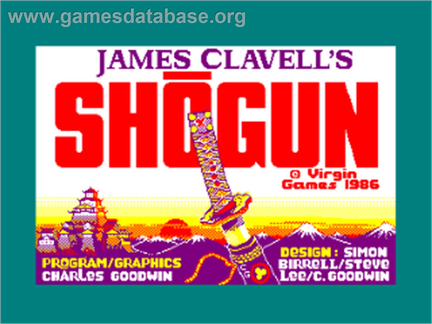 Shogun - Amstrad CPC - Artwork - Title Screen