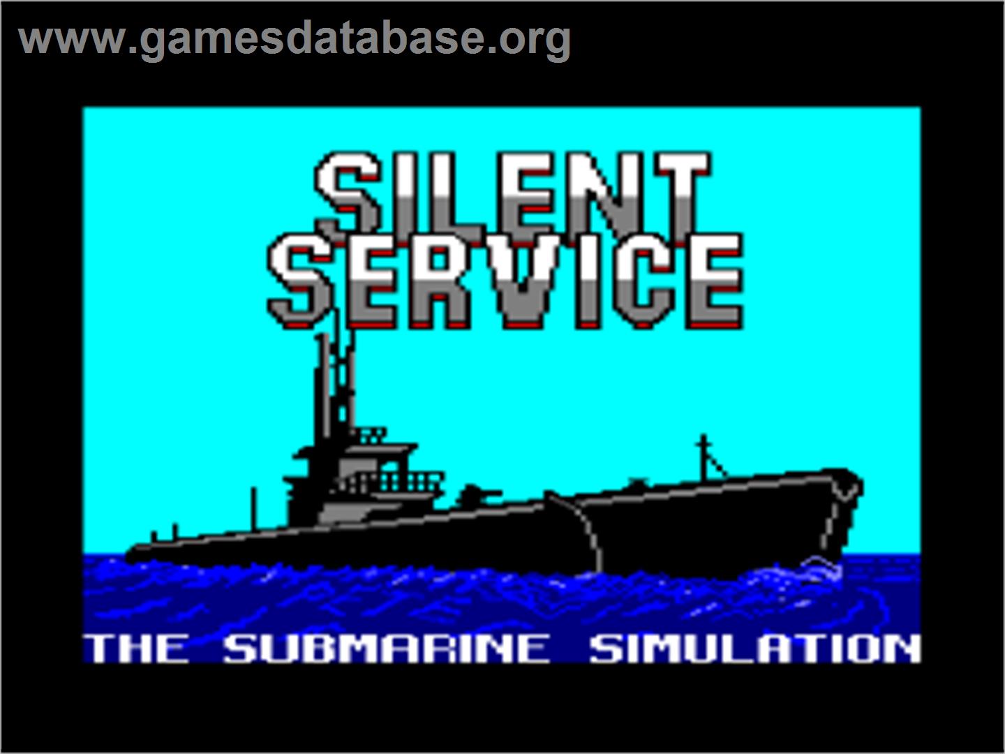 Silent Service: The Submarine Simulation - Amstrad CPC - Artwork - Title Screen