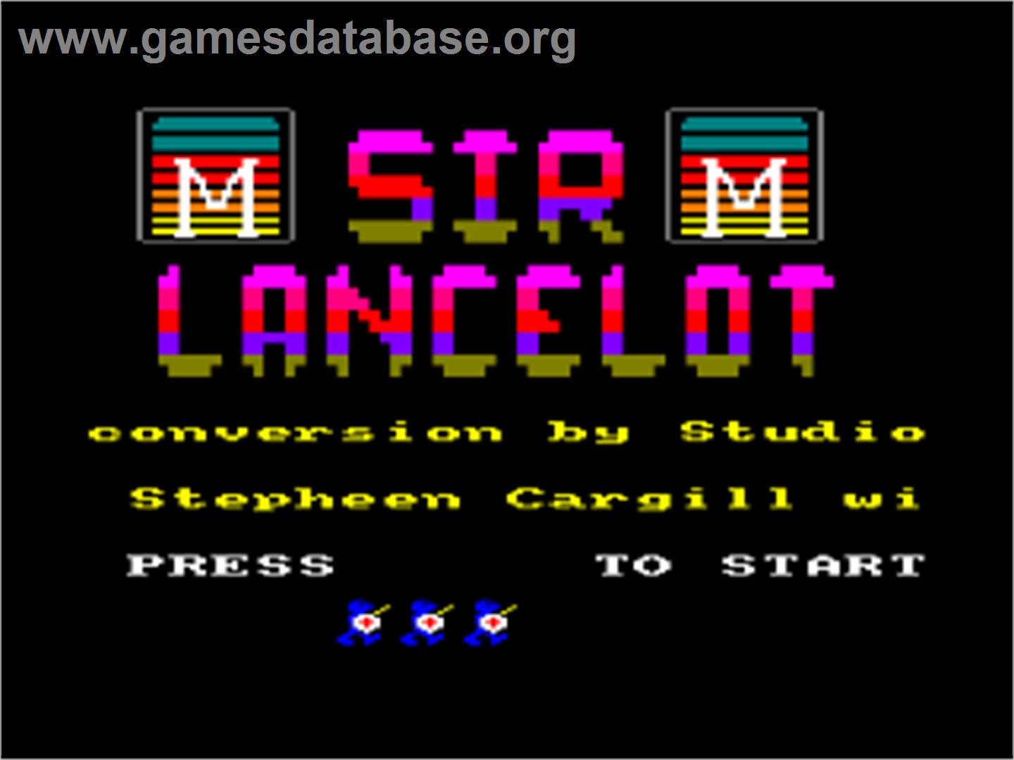 Sir Lancelot - Amstrad CPC - Artwork - Title Screen