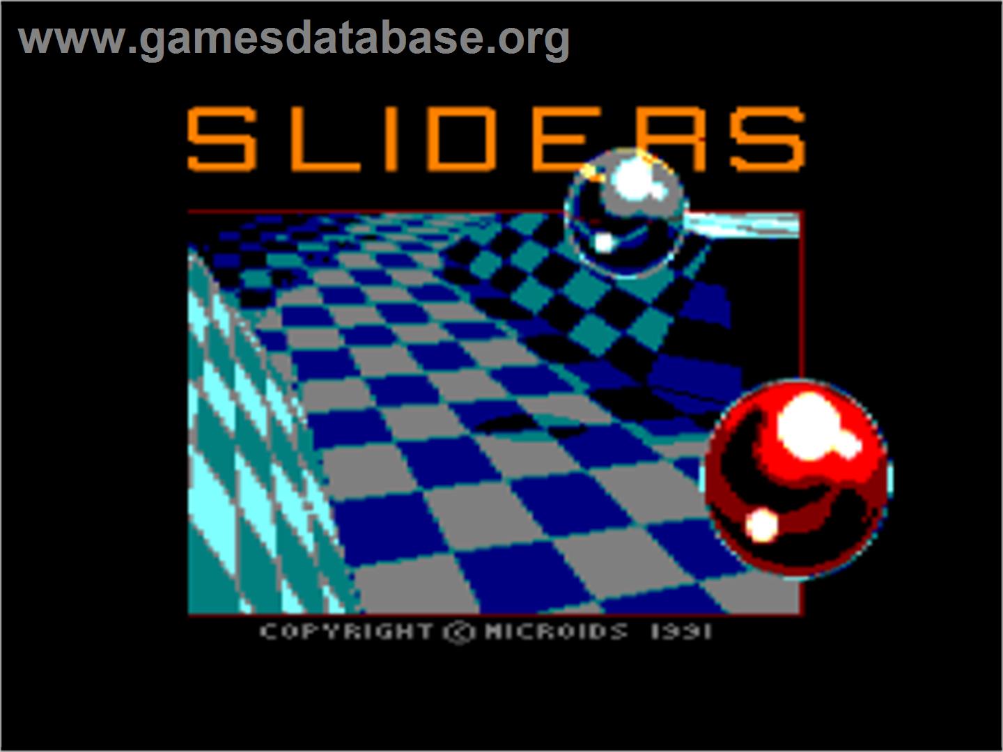 Sliders - Amstrad CPC - Artwork - Title Screen