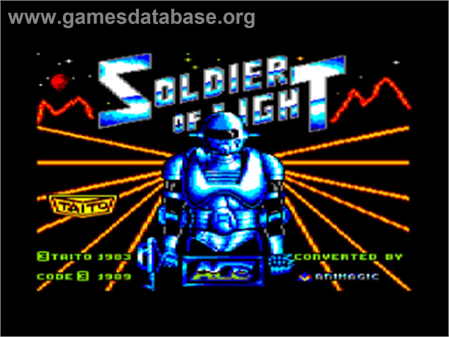Soldier of Light - Amstrad CPC - Artwork - Title Screen