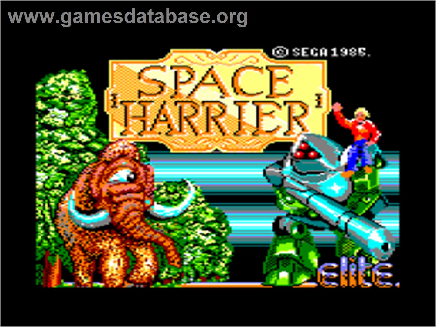 Space Harrier - Amstrad CPC - Artwork - Title Screen