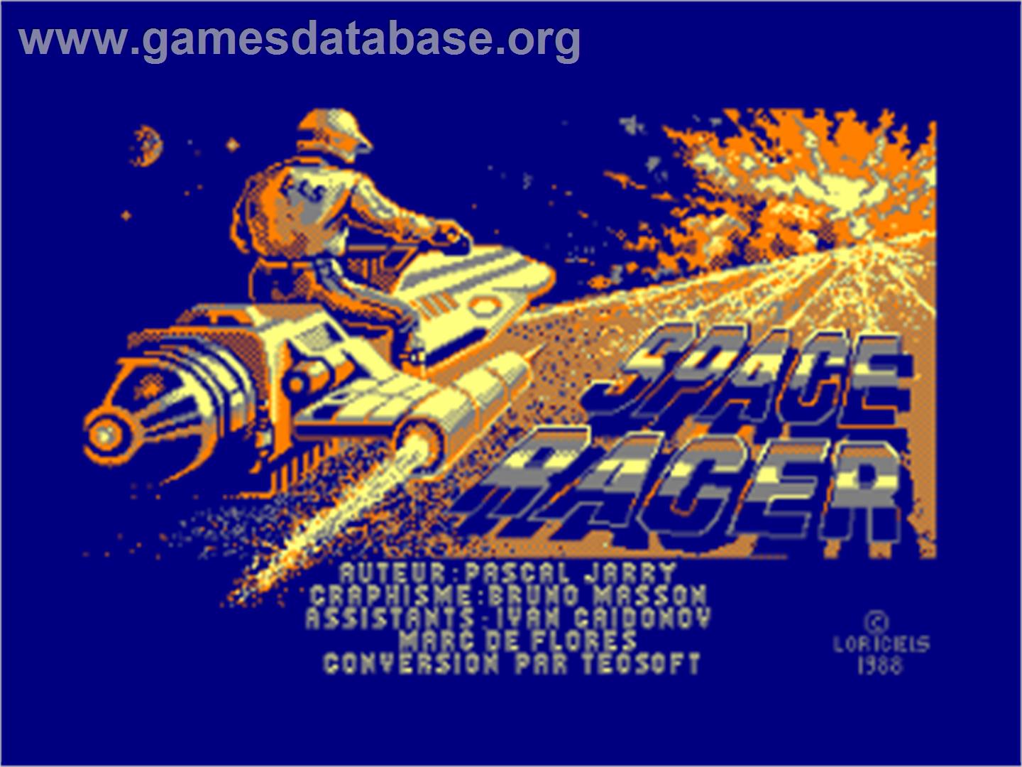 Space Racer - Amstrad CPC - Artwork - Title Screen