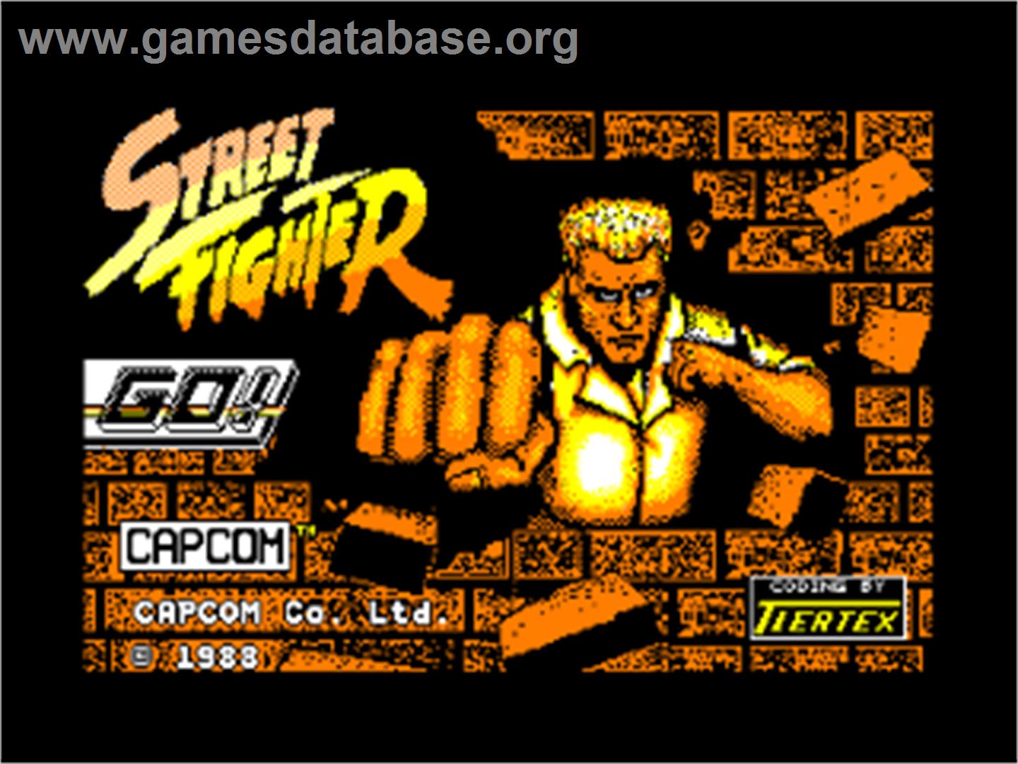 Street Fighter - Amstrad CPC - Artwork - Title Screen