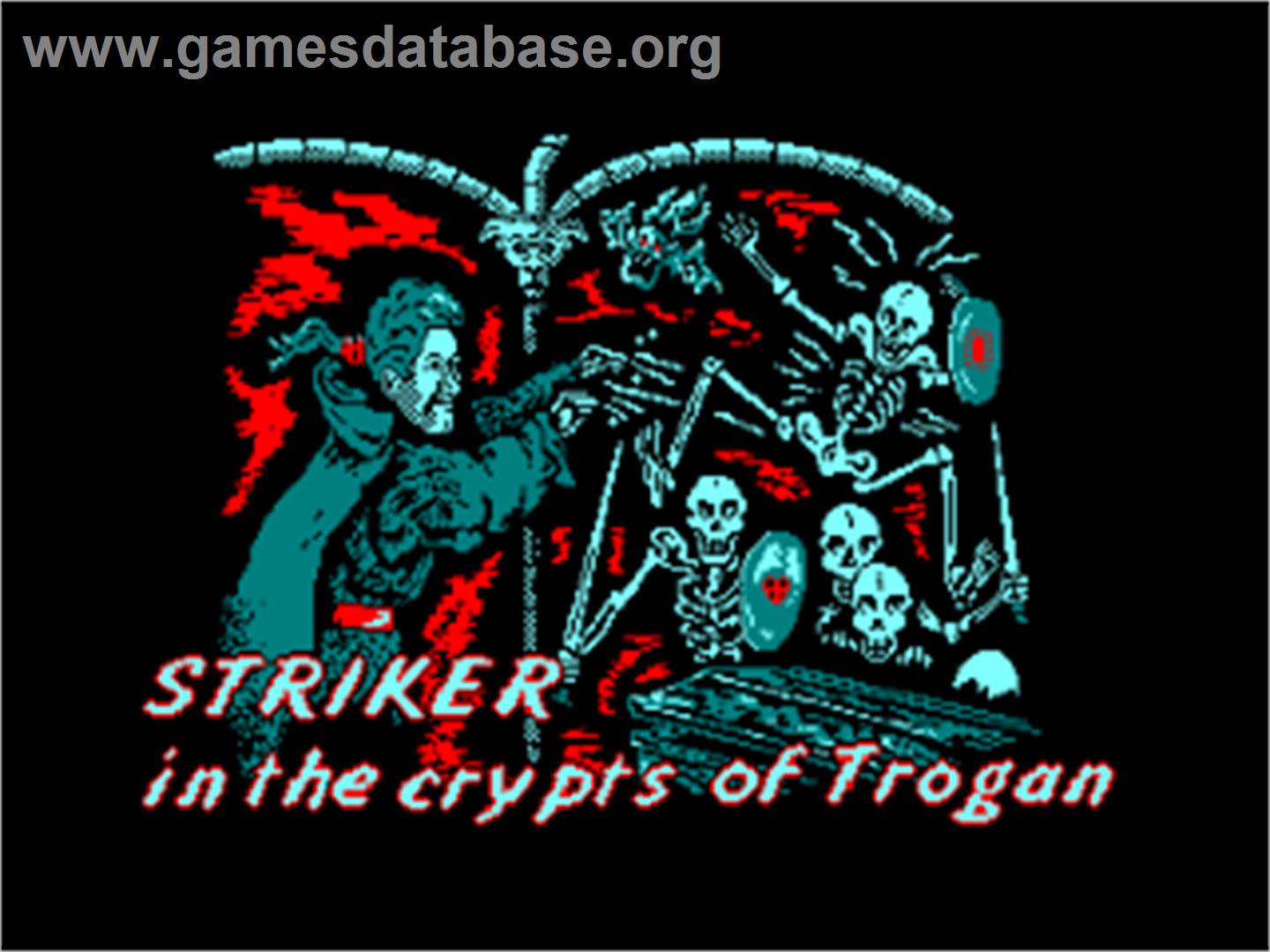 Stryker in the Crypts of Trogan - Amstrad CPC - Artwork - Title Screen