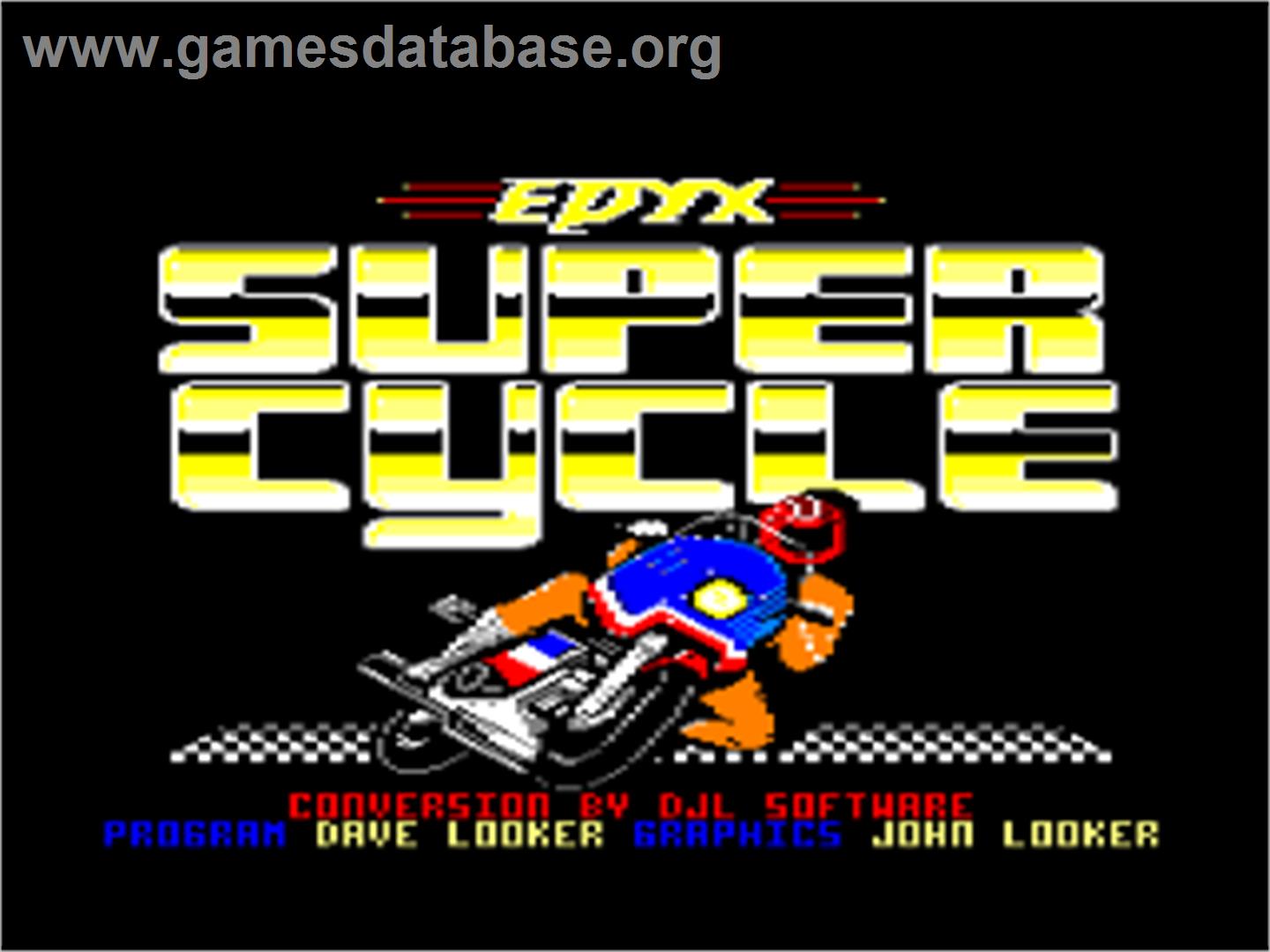 Super Cycle - Amstrad CPC - Artwork - Title Screen