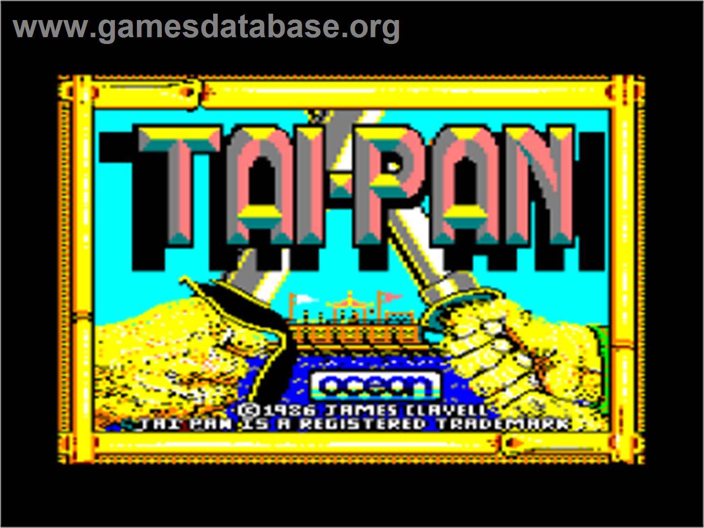 Taipan - Amstrad CPC - Artwork - Title Screen