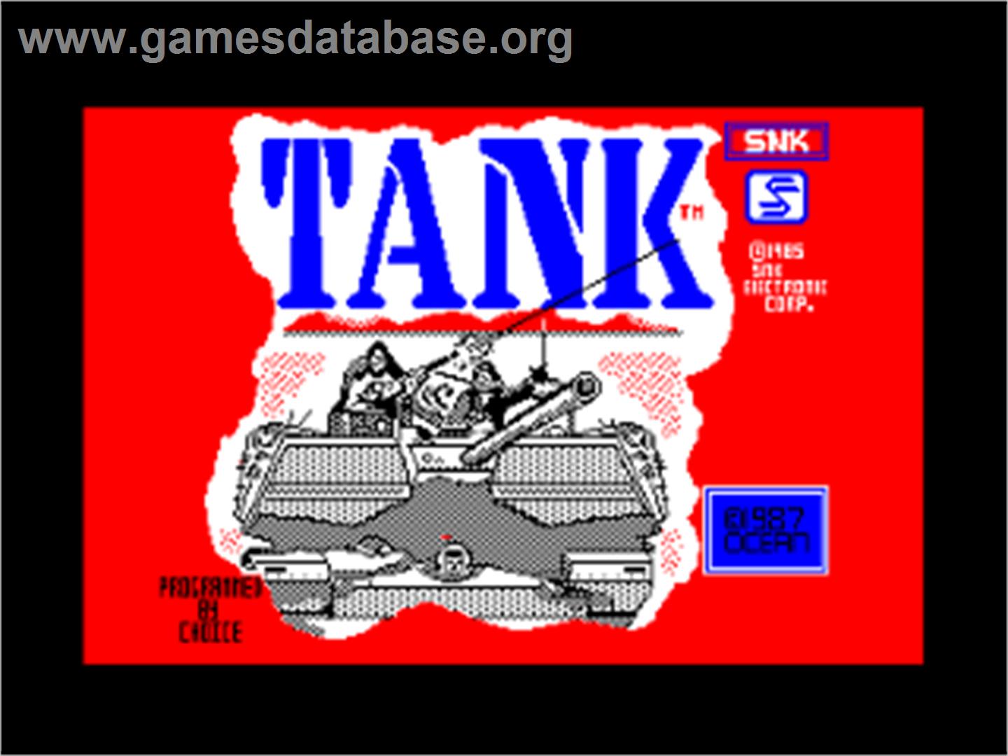 Tank - Amstrad CPC - Artwork - Title Screen