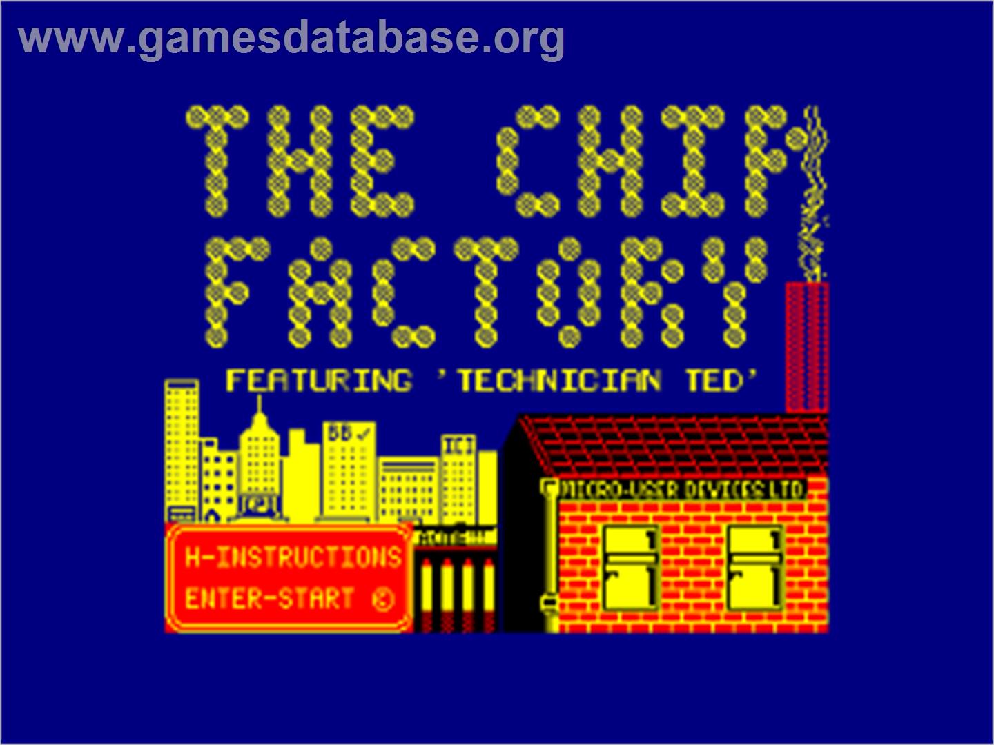 Technician Ted - Amstrad CPC - Artwork - Title Screen