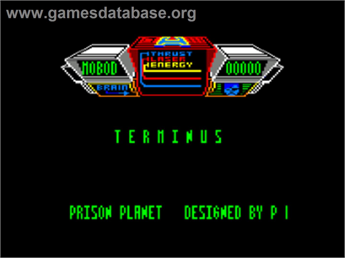 Terminus: The Prison Planet - Amstrad CPC - Artwork - Title Screen