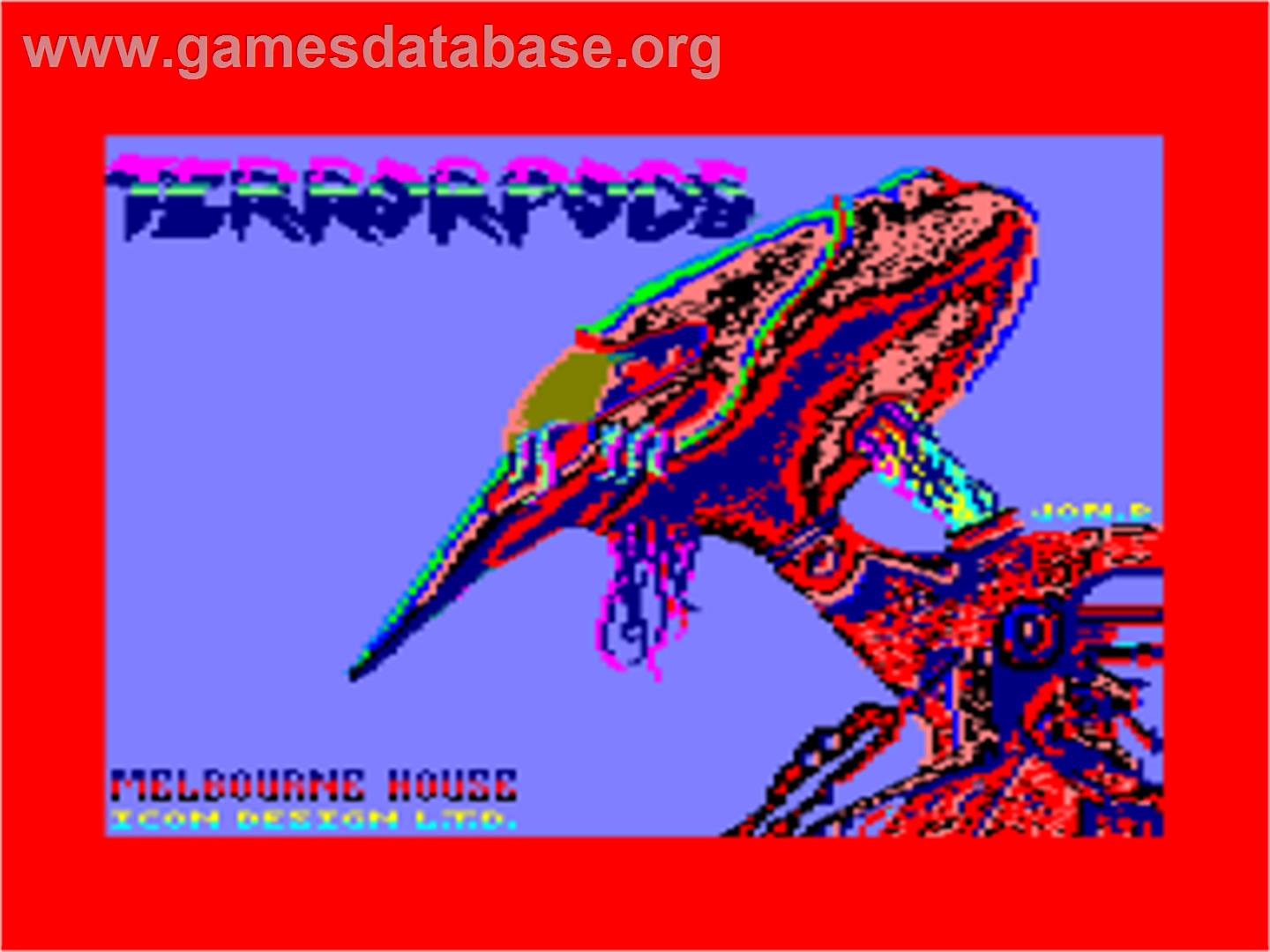 Terrorpods - Amstrad CPC - Artwork - Title Screen