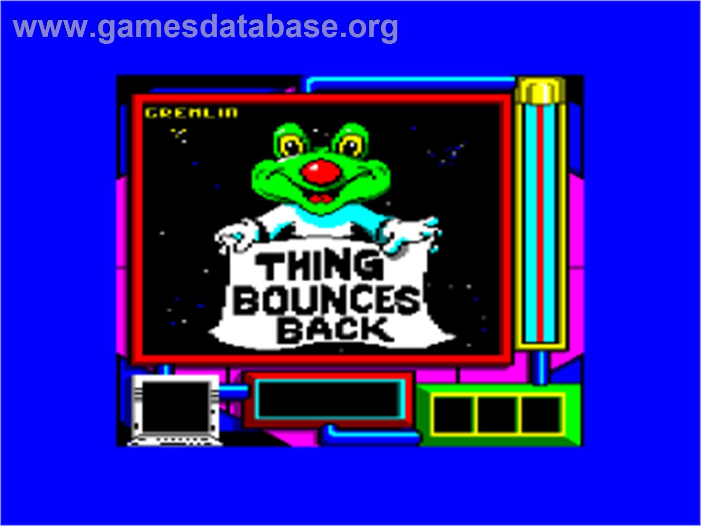 Thing Bounces Back - Amstrad CPC - Artwork - Title Screen