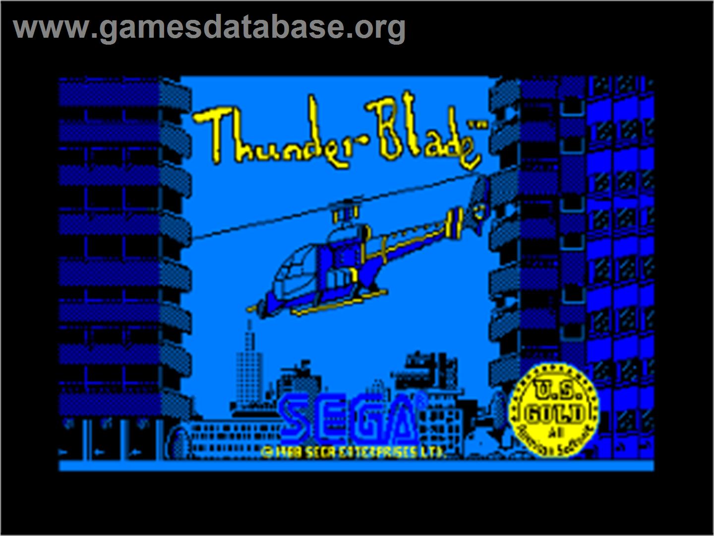 Thunder Blade - Amstrad CPC - Artwork - Title Screen
