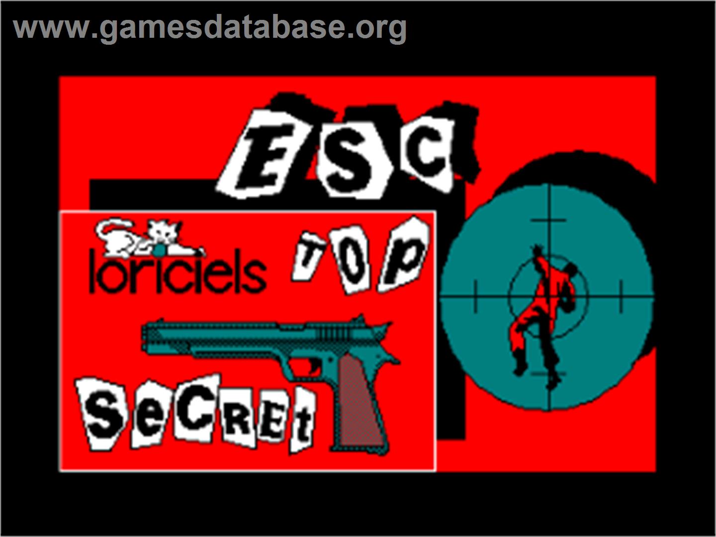 Top Secret - Amstrad CPC - Artwork - Title Screen