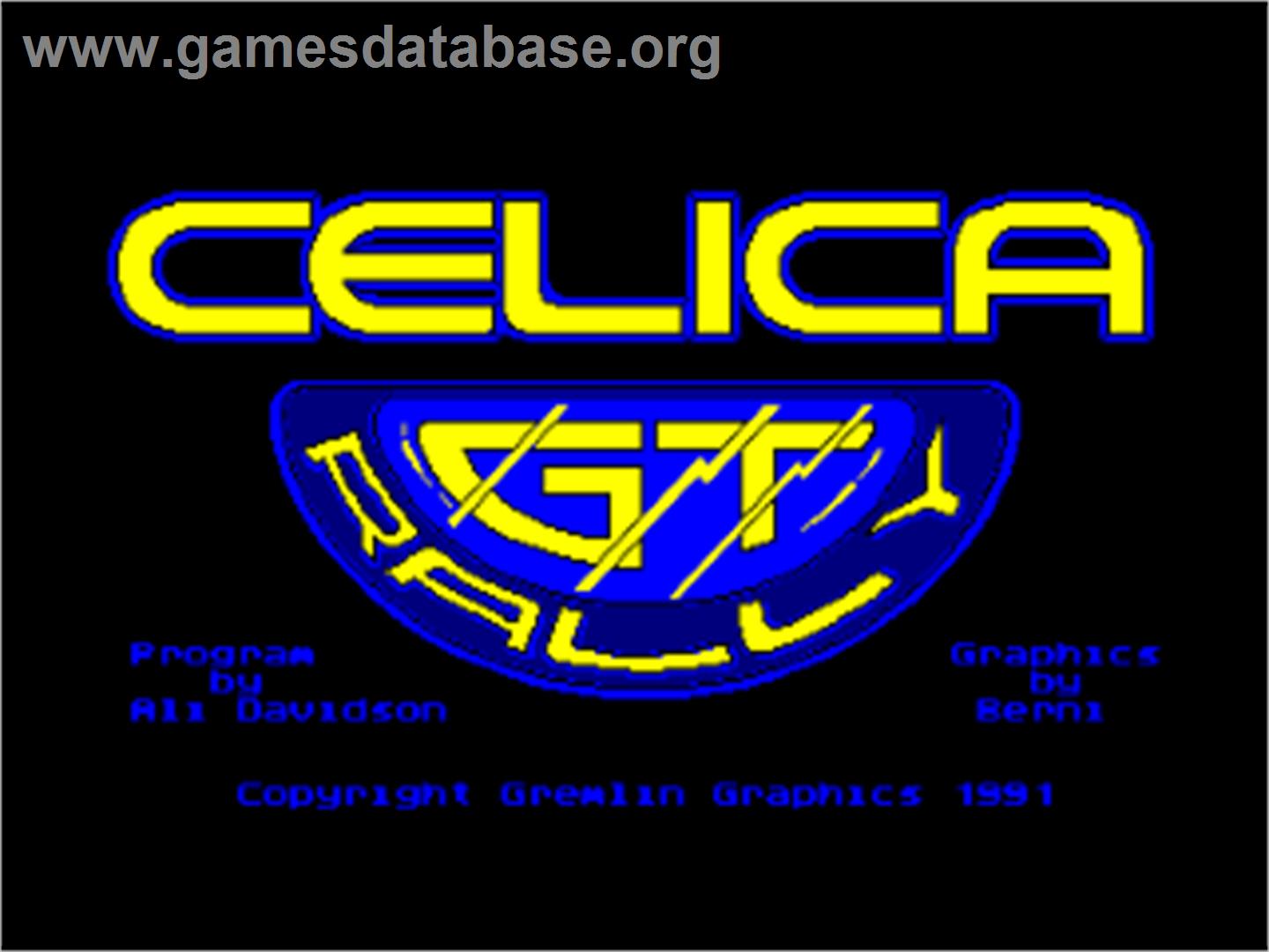 Toyota Celica GT Rally - Amstrad CPC - Artwork - Title Screen