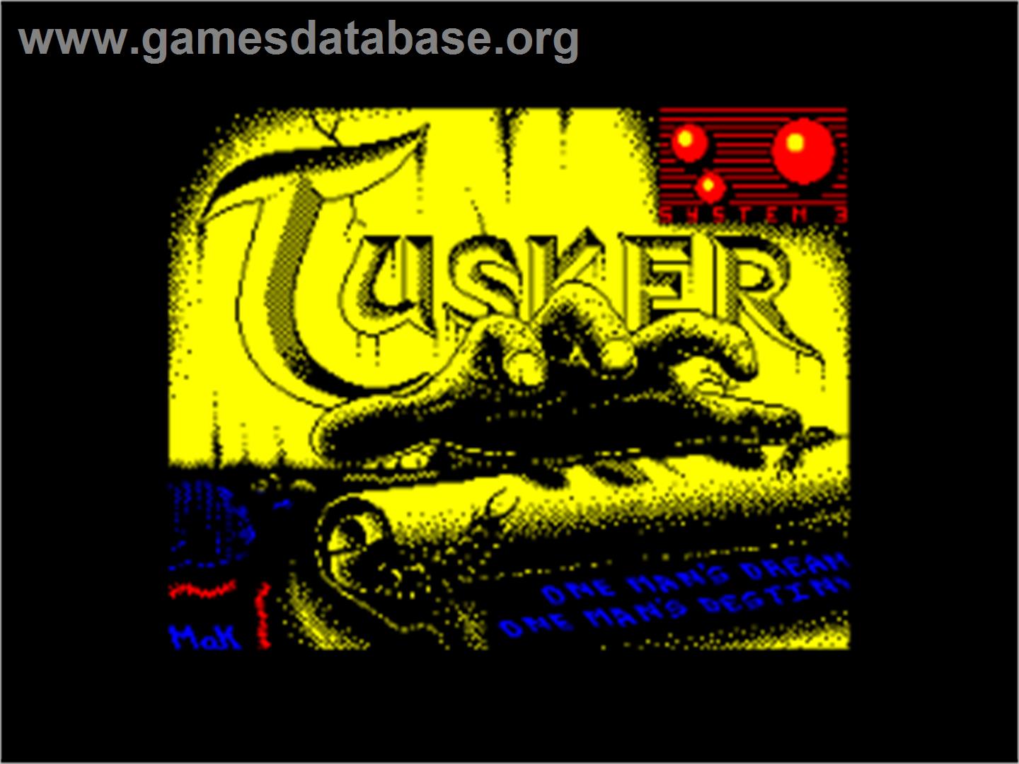 Tusker - Amstrad CPC - Artwork - Title Screen
