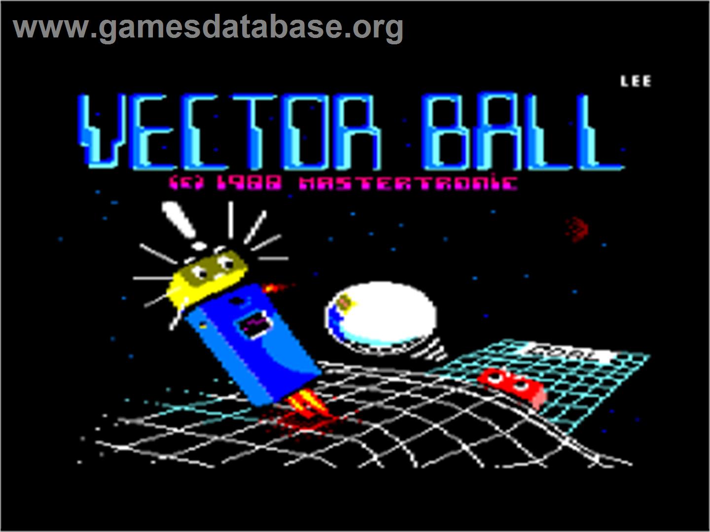 Vector Ball - Amstrad CPC - Artwork - Title Screen