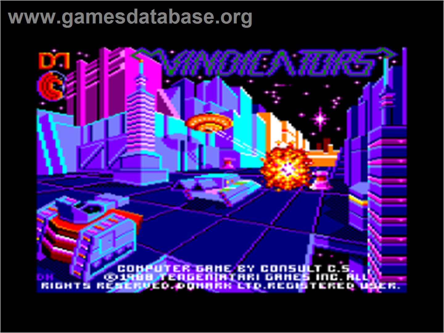 Vindicators - Amstrad CPC - Artwork - Title Screen