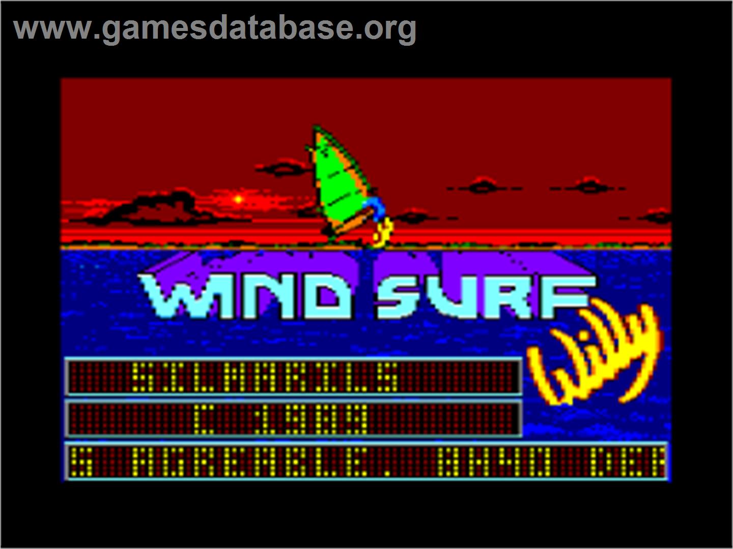 Windsurf Willy - Amstrad CPC - Artwork - Title Screen
