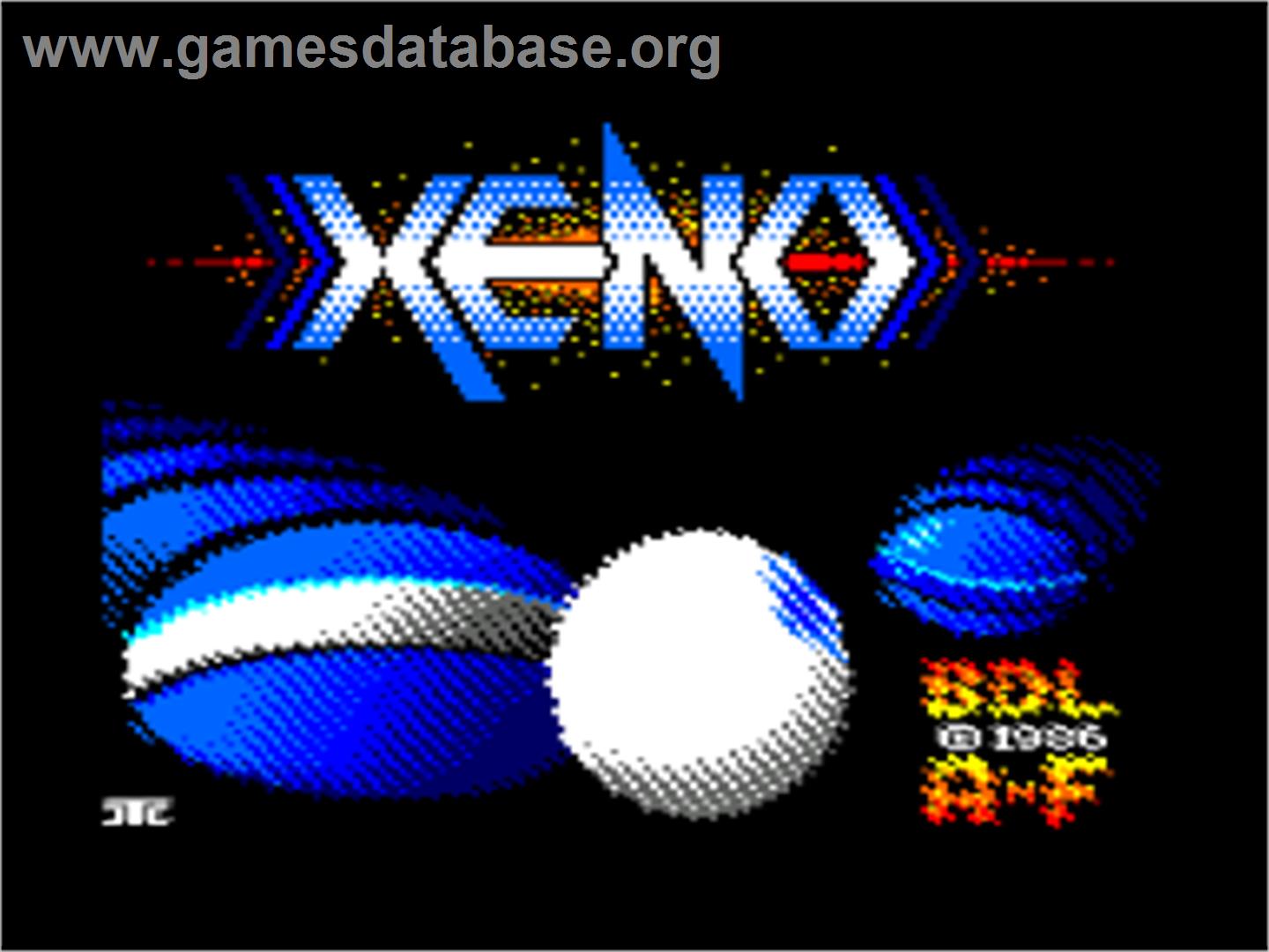 Xeno - Amstrad CPC - Artwork - Title Screen