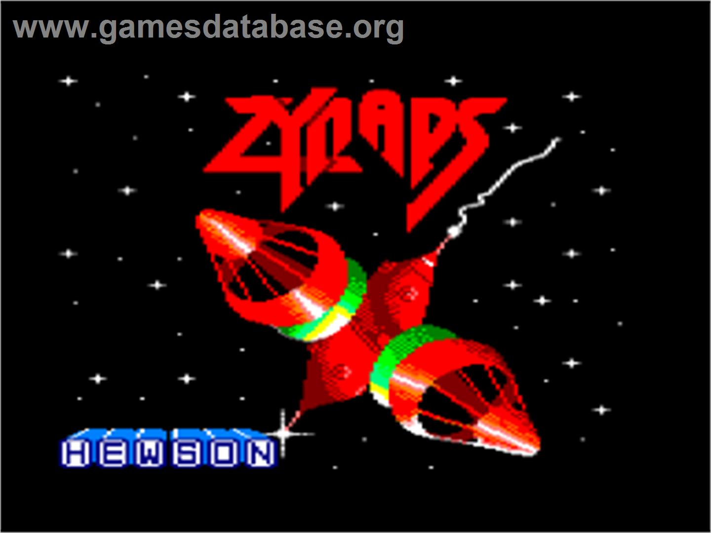 Zynaps - Amstrad CPC - Artwork - Title Screen