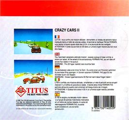 Box back cover for Crazy Cars II on the Amstrad GX4000.