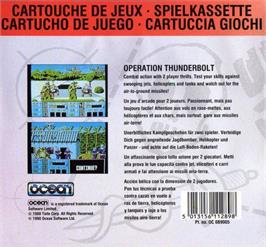 Box back cover for Operation Thunderbolt on the Amstrad GX4000.