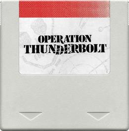 Cartridge artwork for Operation Thunderbolt on the Amstrad GX4000.