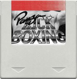 Cartridge artwork for Panza Kickboxing on the Amstrad GX4000.