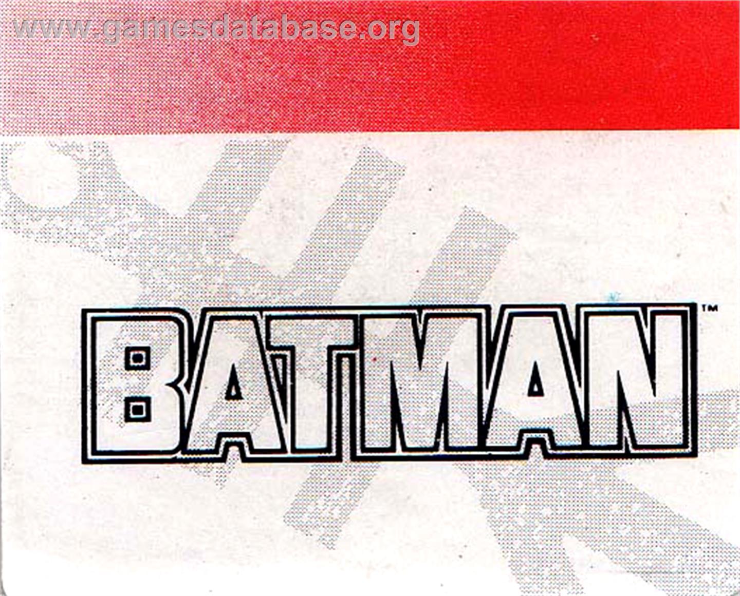 Batman - Amstrad GX4000 - Artwork - Cartridge Top