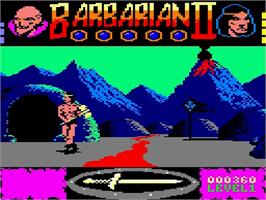 In game image of Barbarian II - The Dungeon Of Drax on the Amstrad GX4000.