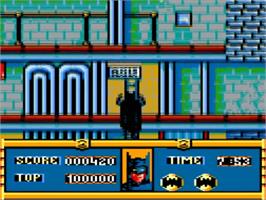 In game image of Batman on the Amstrad GX4000.
