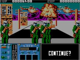 In game image of Operation Thunderbolt on the Amstrad GX4000.