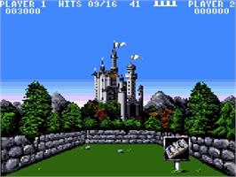 In game image of Skeet Shoot on the Amstrad GX4000.